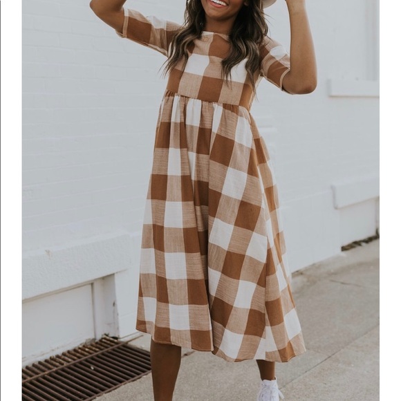 NWT Buffalo Check Nursing Dress - Picture 4 of 10